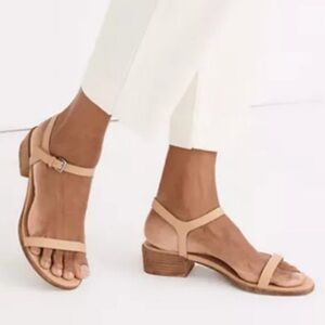 Madewell The Louise Sandal in Leather Earthen Sand MC710 9.5